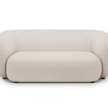 Canapea modulara 2 locuri, Kate, Micadoni, 183x99x76 cm, tesatura boucle, bej imagine