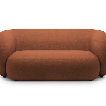 Canapea modulara 2 locuri, Kate, Micadoni, 183x99x76 cm, tesatura boucle, teracota imagine