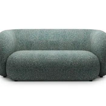 Canapea modulara 2 locuri, Kate, Micadoni, 183x99x76 cm, tesatura structurata, albastru melanj imagine