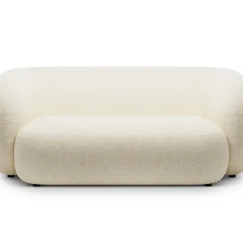 Canapea modulara 2 locuri, Kate, Micadoni, 183x99x76 cm, tesatura structurata, bej deschis imagine