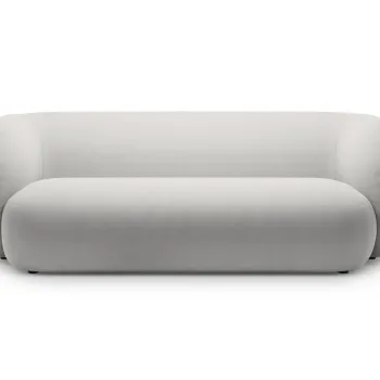 Canapea modulara 3 locuri, Kate, Micadoni, 213x99x76 cm, catifea, gri deschis imagine