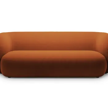 Canapea modulara 3 locuri, Kate, Micadoni, 213x99x76 cm, catifea, teracota imagine