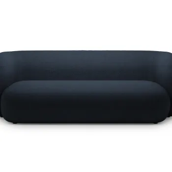 Canapea modulara 3 locuri, Kate, Micadoni, 213x99x76 cm, tesatura boucle, albastru inchis imagine