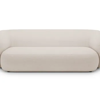 Canapea modulara 3 locuri, Kate, Micadoni, 213x99x76 cm, tesatura boucle, bej imagine