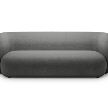 Canapea modulara 3 locuri, Kate, Micadoni, 213x99x76 cm, tesatura boucle, gri inchis imagine