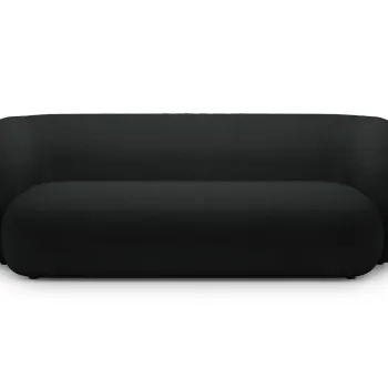 Canapea modulara 3 locuri, Kate, Micadoni, 213x99x76 cm, tesatura boucle, negru imagine