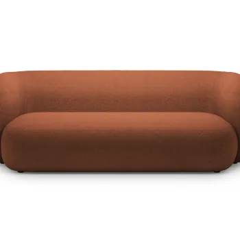 Canapea modulara 3 locuri, Kate, Micadoni, 213x99x76 cm, tesatura boucle, teracota imagine