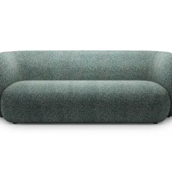 Canapea modulara 3 locuri, Kate, Micadoni, 213x99x76 cm, tesatura structurata, albastru melanj imagine