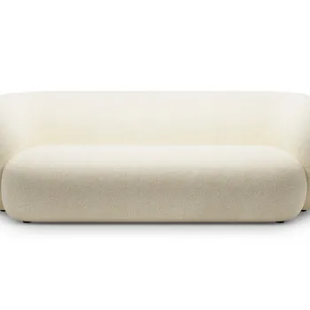 Canapea modulara 3 locuri, Kate, Micadoni, 213x99x76 cm, tesatura structurata, bej deschis imagine