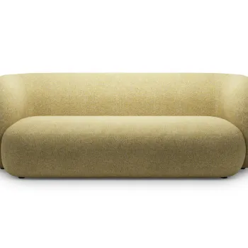 Canapea modulara 3 locuri, Kate, Micadoni, 213x99x76 cm, tesatura structurata, galben melanj imagine