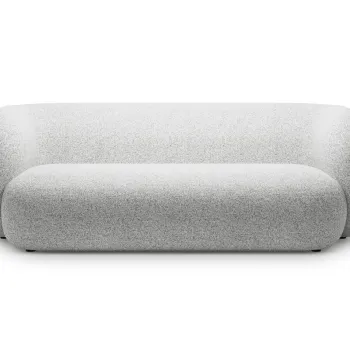 Canapea modulara 3 locuri, Kate, Micadoni, 213x99x76 cm, tesatura structurata, gri deschis melanj imagine