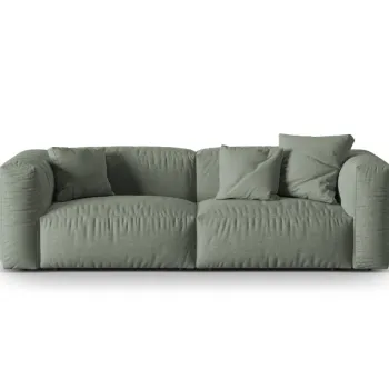 Canapea modulara 3 locuri, Martina-169, Micadoni Home, 240x106x75 cm, tesatura structurata catifelata, verde muschi imagine