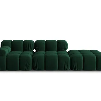 Canapea modulara 4 locuri, Bellis, Micadoni Home, BL, 282x94x63 cm, catifea, verde bottle imagine