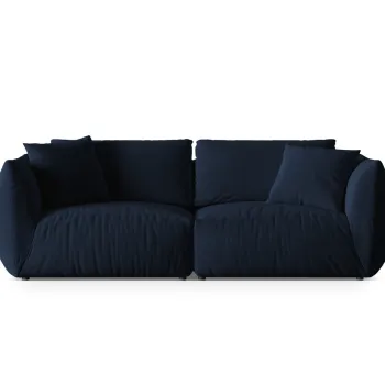 Canapea modulara 4 locuri, Chris-184, Micadoni Home, 260x100x80 cm, catifea, albastru regal imagine