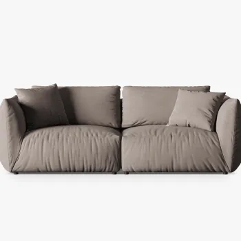 Canapea modulara 4 locuri, Chris-259, Micadoni Home, 260x100x80 cm, tesatura structurata chenille, bej sand imagine