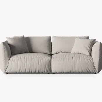 Canapea modulara 4 locuri, Chris-259, Micadoni Home, 260x100x80 cm, tesatura structurata chenille, natural imagine