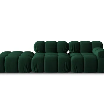 Canapea modulara 4 locuri cotiera dreapta, Bellis-51, Micadoni Home, 282x94x70 cm, catifea, verde bottle imagine