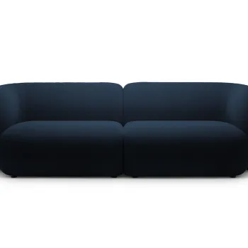 Canapea modulara 4 locuri, Kate, Micadoni, 243x99x76 cm, catifea, albastru regal imagine