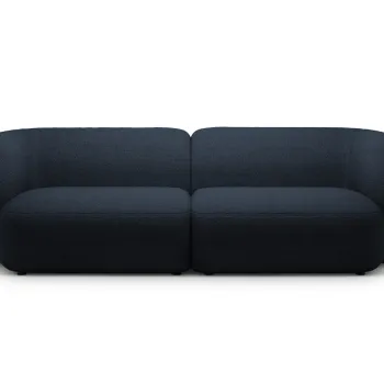 Canapea modulara 4 locuri, Kate, Micadoni, 243x99x76 cm, tesatura boucle, albastru inchis imagine