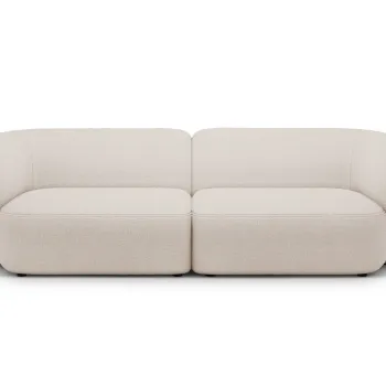 Canapea modulara 4 locuri, Kate, Micadoni, 243x99x76 cm, tesatura boucle, bej imagine