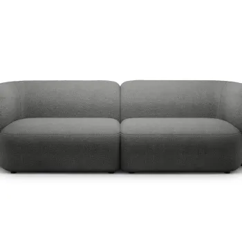 Canapea modulara 4 locuri, Kate, Micadoni, 243x99x76 cm, tesatura boucle, gri inchis imagine