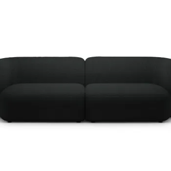 Canapea modulara 4 locuri, Kate, Micadoni, 243x99x76 cm, tesatura boucle, negru imagine