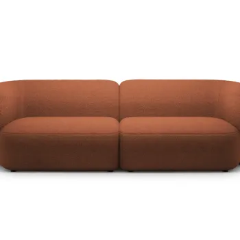 Canapea modulara 4 locuri, Kate, Micadoni, 243x99x76 cm, tesatura boucle, teracota imagine