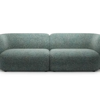 Canapea modulara 4 locuri, Kate, Micadoni, 243x99x76 cm, tesatura structurata, albastru melanj imagine