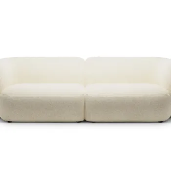 Canapea modulara 4 locuri, Kate, Micadoni, 243x99x76 cm, tesatura structurata, bej deschis imagine