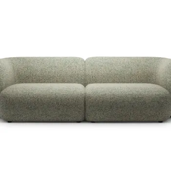 Canapea modulara 4 locuri, Kate, Micadoni, 243x99x76 cm, tesatura structurata, verde muschi melanj imagine