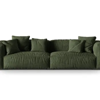 Canapea modulara 4 locuri, Martina-120, Micadoni Home, 320x106x75 cm, catifea, verde imagine