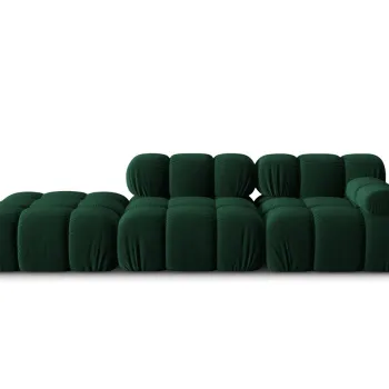 Canapea modulara dreapta 4 locuri, Bellis, Micadoni Home, BL, 282x94x63 cm, catifea, verde bottle imagine