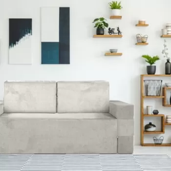 Canapea multifunctionala Smart 2 in 1, 177x80x70 cm, Beige imagine