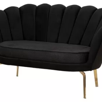 Canapea Vienna Plus, Mauro Ferretti, 136x76x78 cm, negru imagine