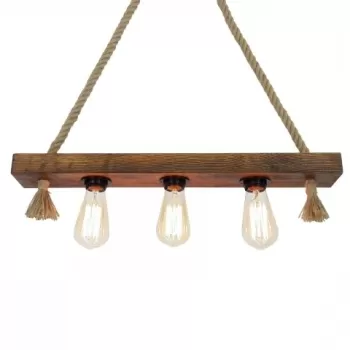 Candelabru All Design, handmade, 10x60x60 cm, Walnut imagine