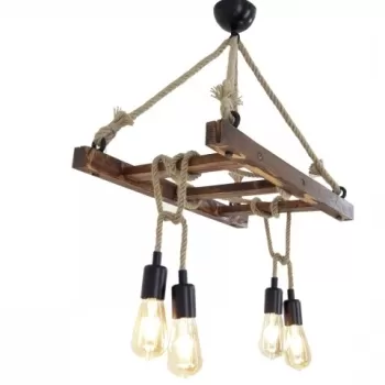 Candelabru All Design, handmade, 80x34x60 cm, Walnut imagine