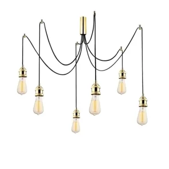 Candelabru Kabluni MR - 913, Opviq, 126 x 102 cm, 6 x E27, 100W, auriu imagine