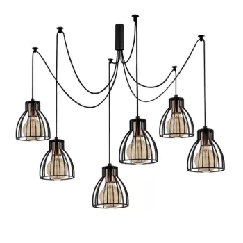 Candelabru Kemah N-1233, Noor, 106 x 135 cm, 3 x E27, 100W, negru imagine