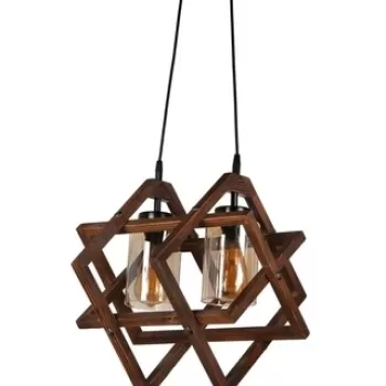 Candelabru, Luin, 8309-2, E27, 60 W, lemn/metal imagine