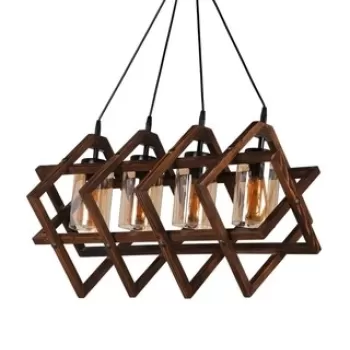 Candelabru, Luin, 8309-4, E27, 60 W, lemn/metal imagine