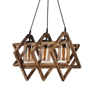 Candelabru, Luin, 8310-3, E27, 60 W, lemn/metal imagine