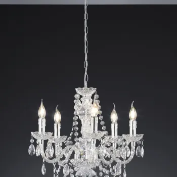 Candelabru Luster, RL, 52x150 cm, 40W, 5x E14, metal, bronz imagine