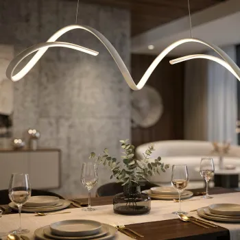 Candelabru, Mauro Ferretti, Uter, banda LED integrata, 65W, 3000K / 4000K / 6000K, 80x20x120 cm, aluminiu/fier, alb imagine