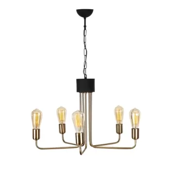 Candelabru Opviq Mum, 5 x E27, 40 W, negru antic imagine