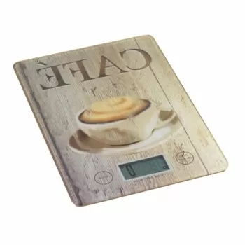 Cantar digital de bucatarie Cafe Wenko, 14 x 19.5 x 1.2 cm, sticla termorezistenta, bej imagine