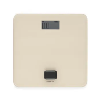 Cantar digital pentru baie, Brabantia, Soft Beige, 30x30x4.3 cm, fara baterii, polipropilena/sticla, bej imagine