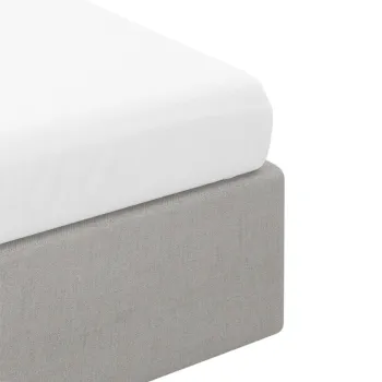 Cearceaf de pat cu elastic Danielle, Homla, 180x200 cm, bumbac satinat, alb imagine