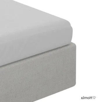 Cearceaf de pat cu elastic Danielle, Homla, 180x200 cm, bumbac satinat, gri imagine