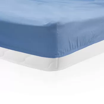 Cearceaf de pat cu elastic Heinner Home, 180x200 cm, bumbac, albastru imagine