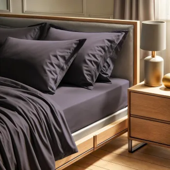 Cearceaf de pat cu elastic Ranforce Double (FR) (IT) (ES) (DE), L'essentiel Maison, Tonne Grise, Gri inchis imagine